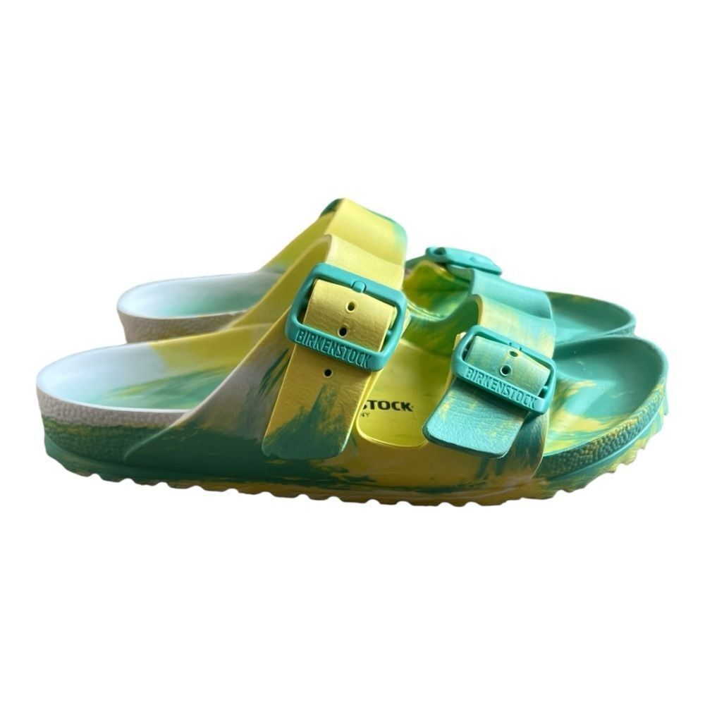 Birkenstock Yellow and Green Sandals